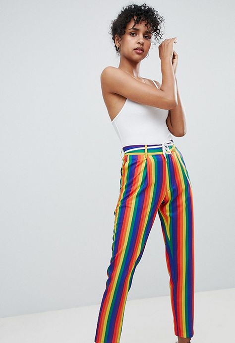 Unity, togetherness, partying – what's not to love about Pride? With celebrations kicking off up and down the country, we've tracked down the 10 best rainbow picks available at ASOS to wear this month and beyond. From our exclusive collaboration with GLAAD to adidas' cute Pride trainers, there's a lot to love here... Pride Parade Ideas, Pride Outfit Ideas, Pride Parade Outfit, Parade Outfit, Pride Ideas, Rainbow Pants, Pride Fashion, Peg Pants, Rainbow Clothes