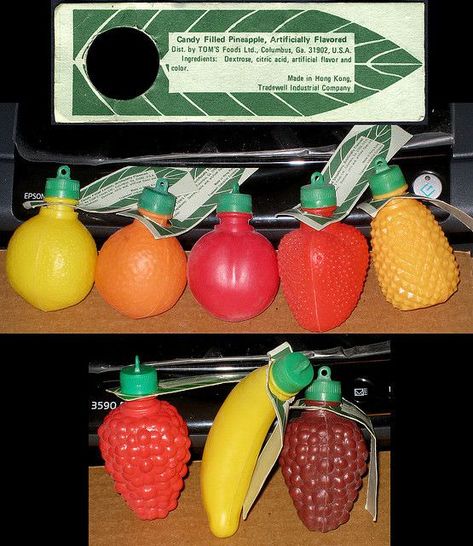 things to remember in the 80's - Candy Filled Pineapple, Artificially Flavored Dist, by Tom'S Foods Ltd. Columbus, Ga, 31902, U.S.A. Ingredients Dextrose, citric acid, artificial flavor and color. Made in Hong Kong, Tradewell Industrial Company Epson 3590 Childhood Memories 70s, This Is Your Life, Childhood Days, 90s Childhood, Vintage Candy, Vintage Memory, Oldies But Goodies, Candy Containers, Good Ole