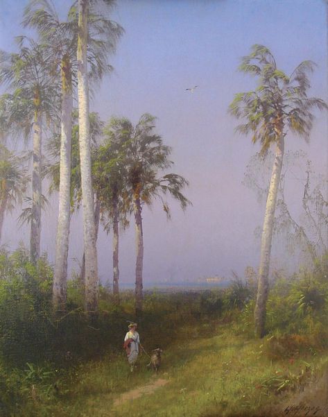 Prolific painter of Florida landscapes is focus of new book by Palm Beach couple Florida Oil Painting, Boca Raton Resort, Martin Johnson Heade, Florida Landscape, Royal Poinciana, Ib Art, Florida Artist, Beach Couple, Florida Art