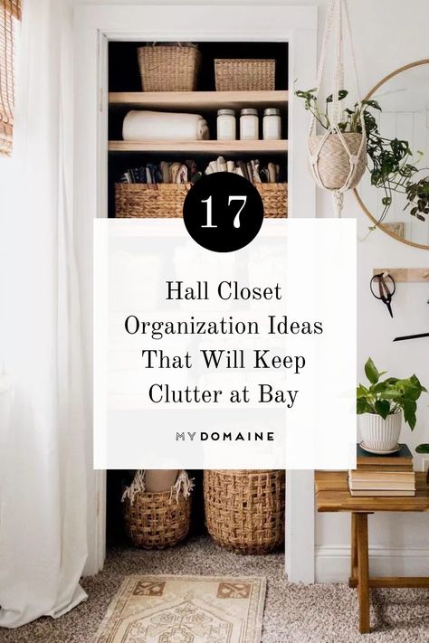 Hall Closet Organization Ideas, Storage Cupboard Ideas, Entry Closet Organization, Coat Closet Storage, Hall Closet Organization, Hallway Storage Cabinet, Front Hall Closet, Hallway Organization, Closet Room Organizer