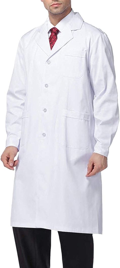 Amazon.com: Baokai White Lab Coat, Medical Coat for Men, Unisex Long Sleeve Cotton Doctor's Costume for Adult (S-XXL) : Clothing, Shoes & Jewelry Lab Coat Costume, Men's Lab Coat, Scientist Costume, White Lab Coat, Doctor Costume, Doctor Outfit, Coat For Men, Scrub Jackets, Lab Coats