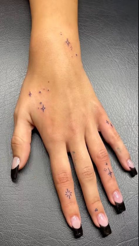 Tattoo design Pretty Hand And Finger Tattoos For Women, Don’t Think Just Do Tattoo, Hand Stick And Poke Tattoo Ideas, Cute Tattoos For Women Arms, Wrist Stick And Poke Tattoo, Around Arm Tattoo Women, Tiny Symbol Tattoo, Minimal Tattoo Ideas Women, Hand Tatoo's