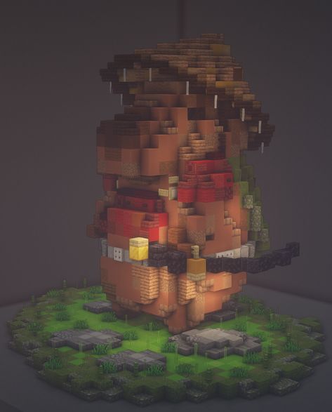 Minecraft capybara build with shaders Minecraft Samurai Statue, Minecraft Capybara Build, Minecraft Goat Statue, Minecraft Creature Build, Minecraft Fox Statue, Floor Ideas Minecraft, Minecraft Samurai, Minecraft Japanese House, Minecraft Building Blueprints