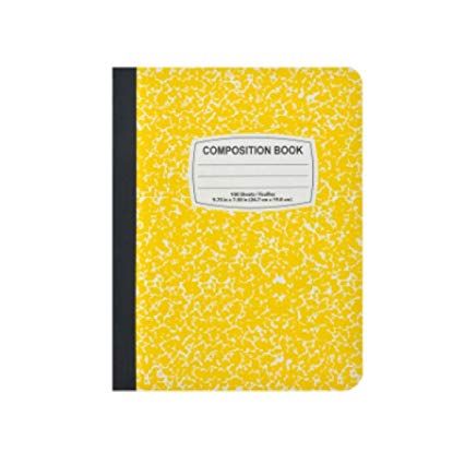 yellow composition notebook Middle School Supplies, Composition Book, Composition Notebook, Ink Toner, Writing Pad, School Supplies, Middle School, Office And School Supplies, Composition