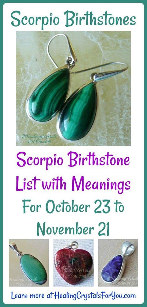 Scorpio Birthstones See Scorpio Birthstone List which has images meanings and uses of crystals and stones to suit those born October 23 to November 21 #ScorpioBirthstones #ScorpioBirthstoneList #images #meanings #usesofcrystals #HealingCrystals #CrystalProperties #MeaningsandUse November Star Sign, Zodiac Birthstones, Birthstones Meanings, Scorpio Birthstone, Best Healing Crystals, Scorpio Women, Healing Crystals For You, The Scorpio, Birthday Stone