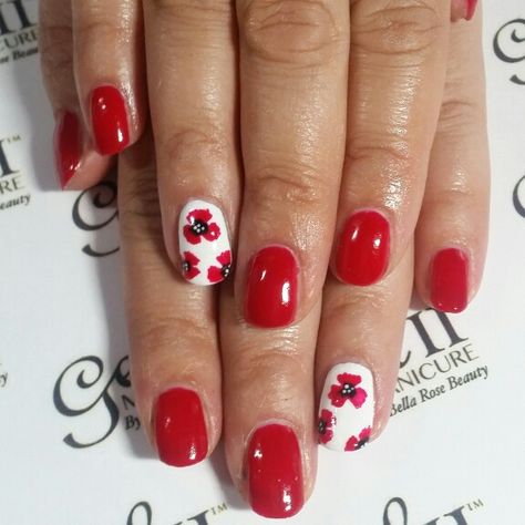 Remembrance Day Nails Poppies, Rememberance Day Nail Art, Remembrance Day Gel Nails, Poppy Flower Nail Art, Poppies Nails, Red Poppy Nails, Remembrance Nails, Remembrance Day Nails, Poppy Nails Design