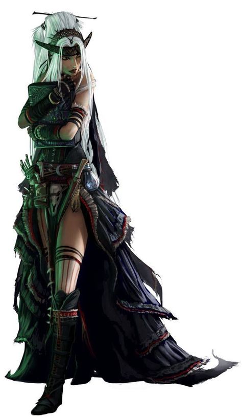 Female Wizard, Wood Elves, Pathfinder 2e, Akali League Of Legends, Dnd Inspiration, Dark Elves, Pathfinder Character, Fantasy Wizard, Cosplay Inspo