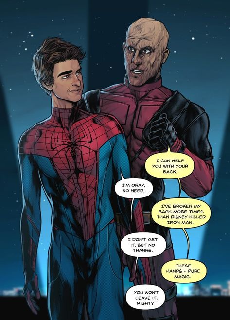 Deadpool X Spiderman Fanart, Spiderman Deadpool Comic, Spideypool Comic, Spiderman Deadpool, Spiderman Comic Art, Deadpool X Spiderman, Peter 3, Deadpool And Spiderman, Nickelodeon Cartoons