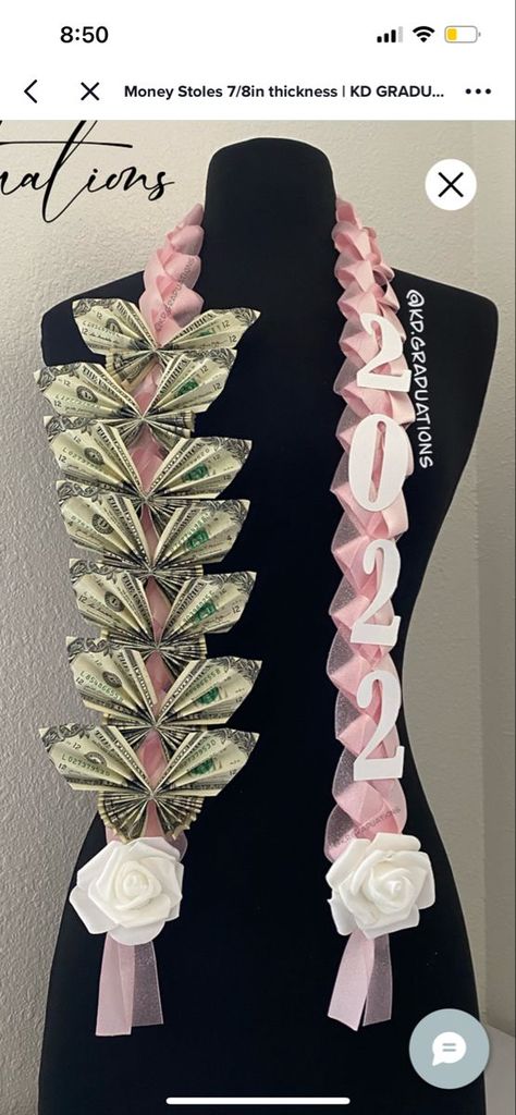 2 Beautiful Paper Flower Wall Hanging / Paper ... Graduation Leigh Ideas, How To Make Flower Leis For Graduation, Graduation Leis For Men, Grad Leis Diy Ribbon, Senior Picture Ideas Real Estate, Money Graduation Sash, Graduation Rope Ideas, Lay For Graduation, 8th Grade Promotion Lei Ideas