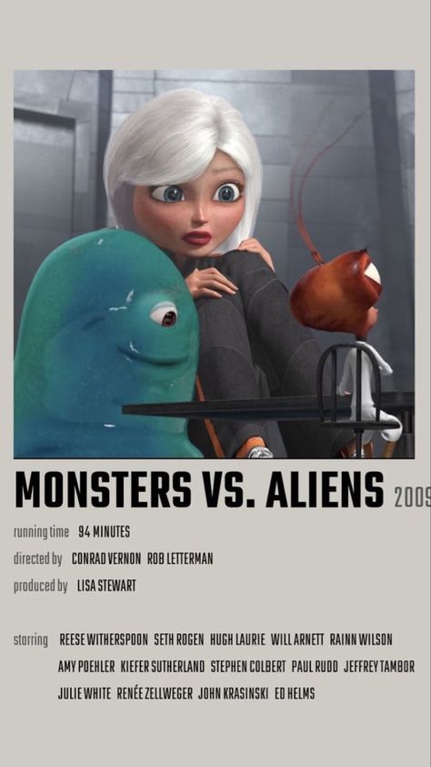 Aliens Movie Poster, Alien Movie Poster, Movie Character Posters, Old Disney Movies, Monsters Vs Aliens, Animated Movie Posters, Good Animated Movies, Movies To Watch Teenagers, Iconic Movie Posters