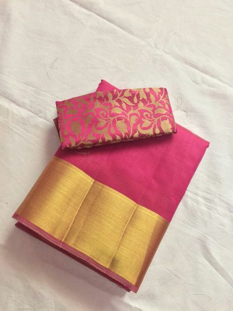 Tussar Saree with jacard blouse and  broad broader. INR:2300/- +$ Color:Cream,Yellow,Magenta, Red,Pink,Blue. Whatsapp:+971504774680. Tussar Saree, Cream Yellow, Wedding Saree, Saree Wedding, Saree Designs, Pink Blue, Saree, Cream, Yellow