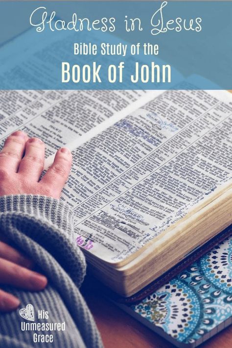 I am excited to introduce you to the 'Gladness in Jesus' study of the book of John. Here you will find all the things you need to get started!! #HisUnmeasuredGrace #OnlineBibleStudy #WomensBibleStudy #John #Bible Bible Study John, John Bible, The Book Of John, Daily Bible Reading Plan, Study Activities, Study Topics, Bible Study Books, Bible College, Free Bible Study