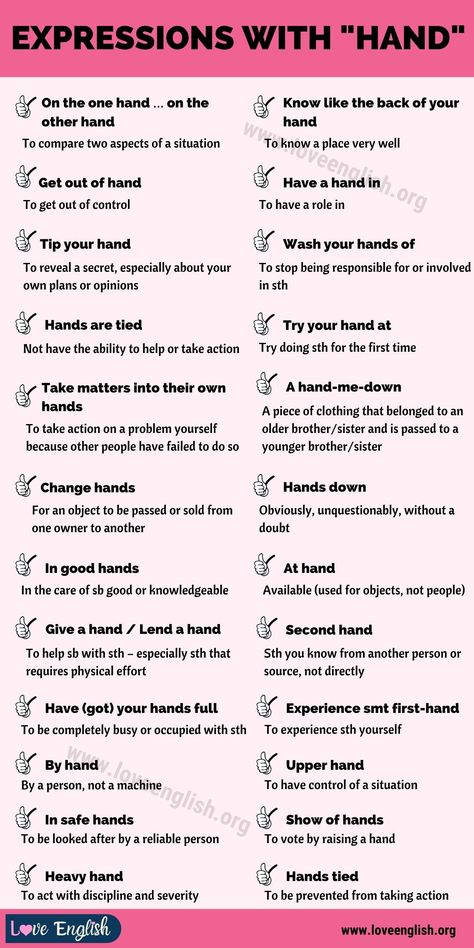 Polite Expressions, Idiomatic Expressions, Hand Meaning, Other Ways To Say, English Phrases Idioms, Idioms And Phrases, Scholarship Essay, Writing Prompts For Writers, Good Vocabulary