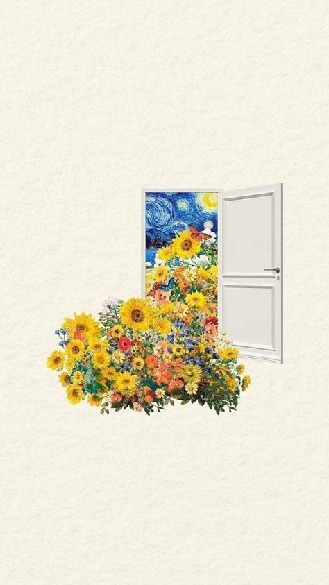 Surrealism Background, Van Gogh Wallpaper, Iphone Wallpaper Texture, Flower Door, Mobile Wallpaper Iphone, Iphone Art, Floral Wallpaper Iphone, Wallpaper Paper, Flower Iphone Cases