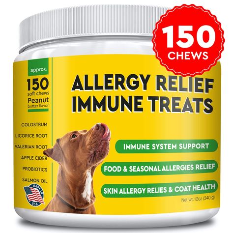 Allergy Relief For Dogs, Grass Allergy, Seasonal Allergy Relief, Itchy Skin Relief, Itchy Dog, Dog Remedies, Vegan Dog, Allergy Remedies, Prebiotics And Probiotics