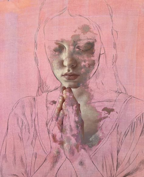 Bizarre Magazine, Beautiful Bizarre, Art Corner, Art Painting Gallery, The Prayer, Realism Art, Channel Art, Abstract Portrait, Ethereal Art