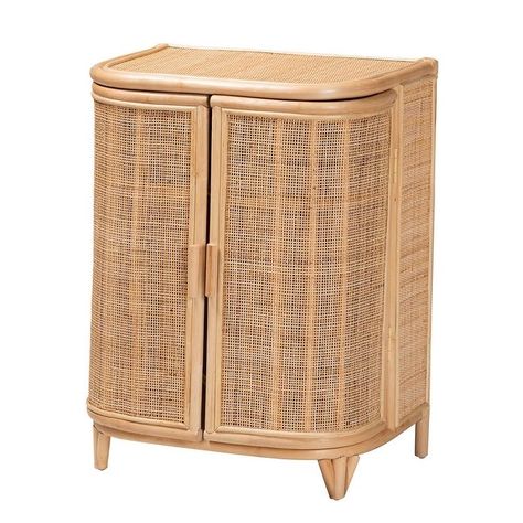 Yanka Bohemian Natural Rattan Storage Cabinet - Bed Bath & Beyond - 40133112 Rattan Storage Cabinet, Shoe Rack Room, Accent Storage Cabinet, Rattan Storage, Storage Furniture Living Room, Accent Storage, Cabinet Bed, Large Cabinet, Swivel Accent Chair