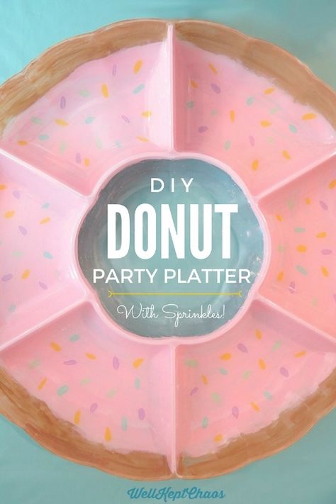 Diy Donut Party, Donut Platter, Donut Themed Party, Diy Candy Bar, Doughnut Party, Diy Donut, Themed Party Ideas, Donut Themed Birthday Party, Diy Donuts