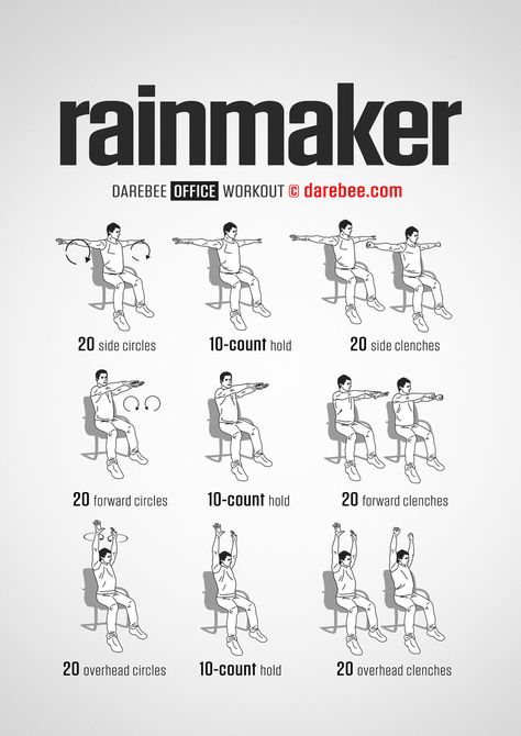 Rainmaker Workout Wheelchair Exercises, Seated Exercises, Desk Workout, Bolesti Chrbta, Beginner Workouts, Office Exercise, Chair Exercises, Workout At Work, Chair Yoga