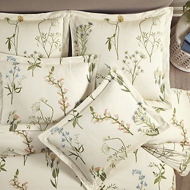 Everly Floral Bedding Linen Drapery Panels, Embroidered Duvet Cover, Linen Drapery, Linen Duvet Cover, Floral Duvet Cover, Floral Duvet, Floral Bedding, Linen Duvet, Linen Duvet Covers