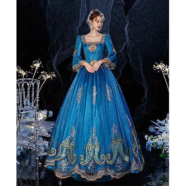 Retro Vintage Victorian Edwardian Dress Jacket Riding Habit Bustle Skirt Princess Bridal Women's Masquerade Theater Dickens Events Dress 2024 - GBP £88 Royal Blue Ball Gown, Masquerade Party Dresses, Costume Carnaval, Full Sleeves Dress, Retro Silhouette, Prom Season, Princess Prom Dresses, Blue Ball Gowns, Cinderella Dresses