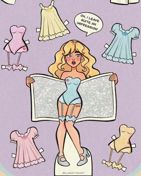 help sabrina get ready for the short n’ sweet show! 💋💋💋 i’m loving every single outfit & variation she’s wearing on tour so you know i had to make a new paper doll!! also, the intro with the towel fit reveal is iconic ✨ #paperdoll #sabrinacarpenter #sabrinacarpenterfanart #shortnsweet #shortnsweettour which one is your favorite? Sabrina Carpenter Paper Doll, Sabrina Carpenter Cartoon, Sabrina Carpenter Sweet N Short, Short N Sweet Sabrina, Sabrina Carpenter Art Drawing, Short N Sweet Outfits, Sabrina Carpenter Short And Sweet, Fav Show, Taylor Swift Paper Doll