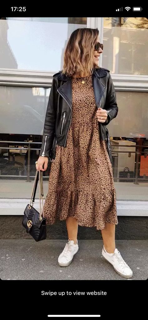 Outfits Bogota, Outfit Tennis, Round Dress, Matching Phone Cases, Shape Dress, Easy Shape, Oversized Dress, Brown Leopard, Looks Chic