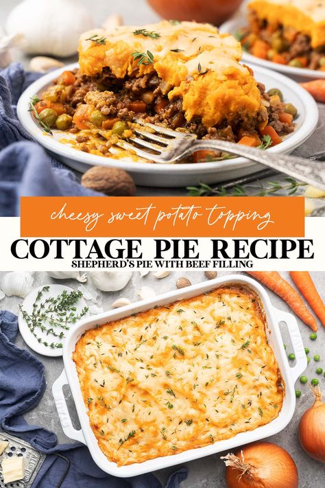 cottage pie with sweet potato pin Cottage Pie With Sweet Potato, Shepherds Pie Recipe With Sweet Potato, Shepards Pie With Sweet Potato, Shepards Pie Gluten Free, Turkey Shepherds Pie Recipe Sweet Potato, Shepherds Pie With Sweet Potato, Sweet Potatoe Shepard’s Pie, Shepherds Pie Recipe Sweet Potato, Shepards Pie Sweet Potato