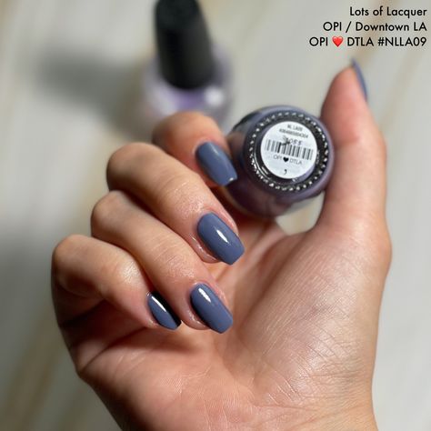 Opi Blue Nails, Opi Blue Colors, Blue Gray Nail Polish, Opi Dtla, Opi Blue, Grey Nail Polish, Gray Nails, Lavender Blue, Hand Care