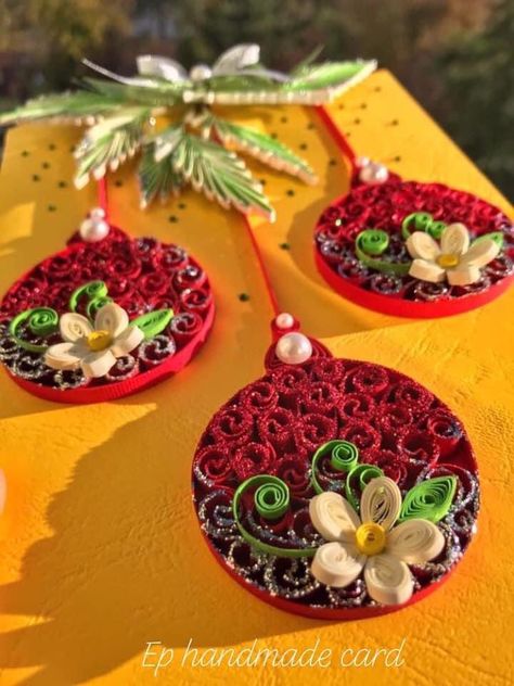 My handmade Teknik Quilling, Quilled Ornaments, Quilling Inspiration, Quilling Projects, Neli Quilling, Arte Quilling, Paper Quilling Tutorial, Paper Quilling Flowers, Paper Quilling Jewelry