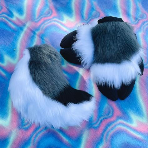 Reindeer Fursuit, Five Finger Fursuit Paws, Partial Fursuit, Fursuit Feetpaws Pattern, Slim Fursuit Paws, Deer Tail, Multicolorbark Fursuits, Paw Hand, Fursuit Paws