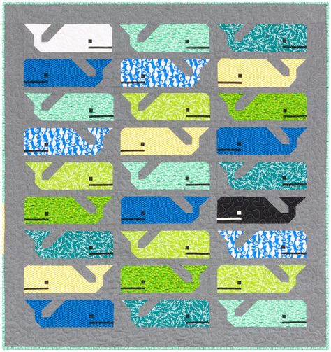 Whale Quilt, Elizabeth Hartman Quilts, New Preppy, Ocean Quilt, Nautical Quilt, Beach Quilt, Elizabeth Hartman, Quilting Fashion, Kids Quilts