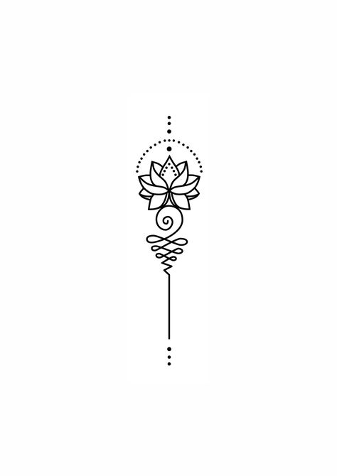 Tiny Unalome Tattoo, Unalome Tattoo Female Design, Lotusblume Tattoo, Lotus Mandala Tattoo, Unalome Tattoo, Inspiration Tattoos, Disney Tattoo, Spiritual Tattoos, Calf Tattoo