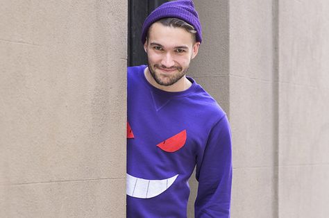 Here's An Easy Gengar Costume Anyone Can Make Gengar Costume, Pokemon Costumes, Book Week, Kids Halloween, Halloween Costumes For Kids, Kids Stuff, Halloween Kids, Puma Jacket, Halloween Costumes