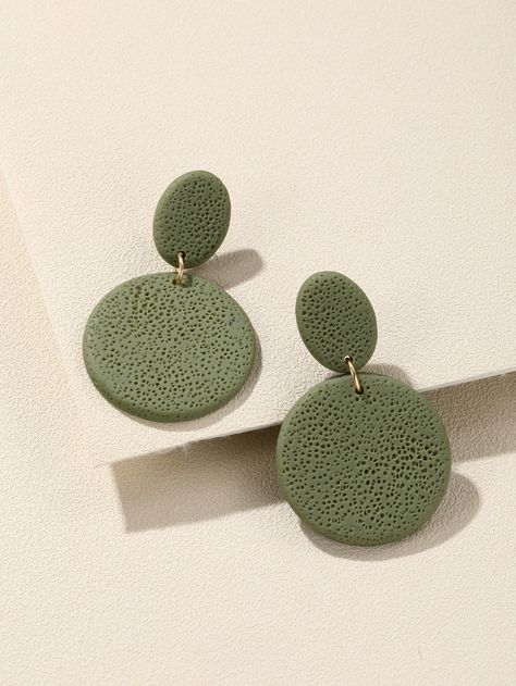 Olive Green Fashionable Collar  Plastic   Embellished   Fashion Jewelry Embellished Fashion, Olive Green Color, Green Colour, Olive Green, Dangle Earrings, Fashion Jewelry, Drop Earrings, Texture, Collar