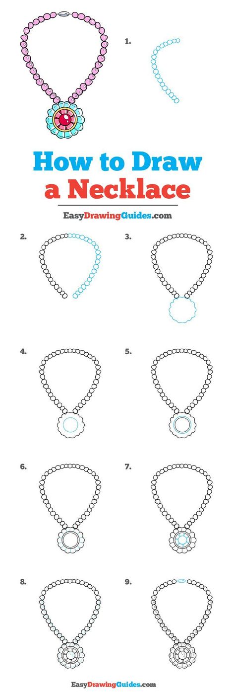 Easy Necklace Drawing, How To Draw Jewelry, Necklace Drawing Sketch Simple, Sketch Lessons, Drawing Jewellery, Simple Draw, Drawing Jewelry, Easy Necklace, Necklace Drawing