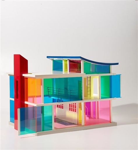 View The Kaleidoscope House (2001) By Laurie Simmons; abs plastic and acrylic; 22 x 28 x 24 in. (55.9 x 71.1 x 61 cm); Edition. Access more artwork lots and estimated & realized auction prices on MutualArt. Modern Dollhouse Furniture, Montessori Art, Dolls House Interiors, Modern Dollhouse, Miniature Art, Architecture Model, Miniature Dolls, Dollhouse Furniture, Minecraft