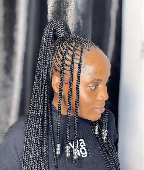 Straight Up Braids African Cornrows, Carrot Hairstyles Braids, Carrot Hairstyles For Black Women, Pencil Lines Braids Styles, New Braid Styles, Ponytail For Black Women, Hairstyle For Black Women, Best Short Hair, Carrot Hairstyles