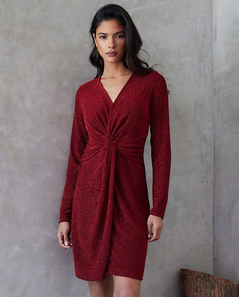 Karen Kane® | Women's Boho Chic Clothing & Goods Boho Chic Clothing, Twist Front Dress, Metallic Knit, Women's Outfits By Occasions, Boho Chic Outfits, Chic Clothing, Karen Kane, Women's Casual Style, Metallic Dress