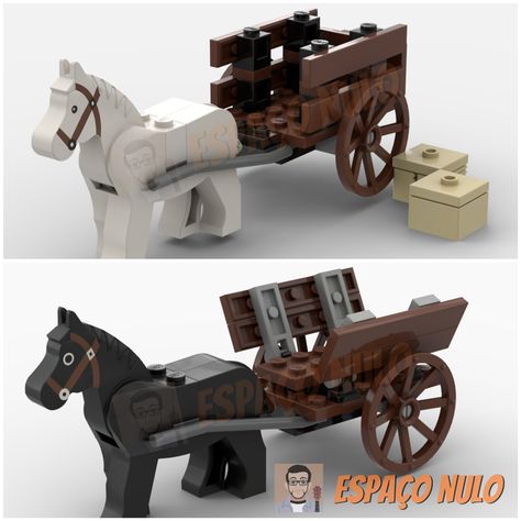 Medieval Carriage, Lego Medieval, Mega Blocks, Lego Creative, Lego Castle, Cool Lego Creations, Building Instructions, Custom Lego, Lego Cars