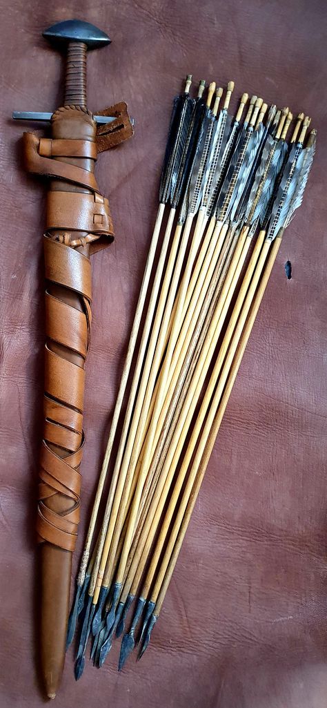 Midevil Bow And Arrow, Handmade Bow And Arrow, Long Bows Archery Longbow, Medieval Arrow, Diy Bow And Arrow, Wooden Bow And Arrow, Wood Carving Art Sculpture, Primitive Technology, Glass Frog