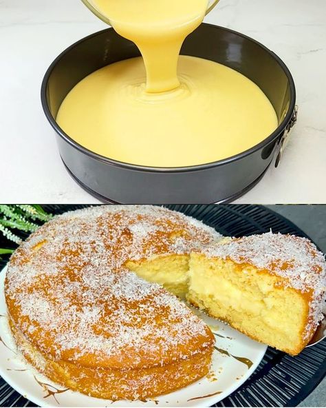 Lemon Custard Cake, Yogurt Dill Sauce, Baked Apple Oatmeal, Custard Cake Recipes, Lemon Custard, Japanese Cheesecake, Chocolate Chip Cake, Custard Cake, Croutons Homemade