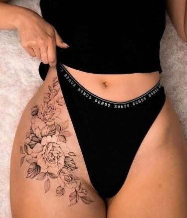 Thigh Tat, Tato Paha, Hip Thigh Tattoos, Hip Tattoos Women, Spine Tattoos For Women, Inspiration Tattoos, Pretty Tattoos For Women, Leg Tattoos Women, Dope Tattoos For Women