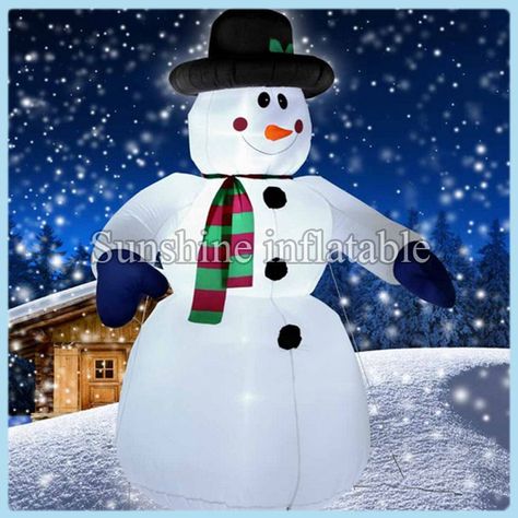 Free shipping large outdoor christmas inflatable snowman with fan&led lights giant christmas decoration for promotion Snowman Outdoor Decorations, Blow Up Christmas Decorations, Outdoor Snowman, Christmas Blow Up, Christmas Lawn Decorations, Inflatable Christmas Decorations, Lawn Decorations, Led Decoration, Snowman Christmas Decorations