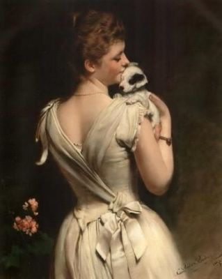 - "LUCKY DOG" - Charles Burton Barber (1845–1894), English painter who attained great success with his paintings of children and their pets. During his lifetime Barber was regarded as one of Britain's finest animal painters and received commissions from Queen Victoria to do paintings of her with grandchildren and dogs Rat Terrier Art, Parsons Terrier, Fairy Tales Artwork, Art History Timeline, Animal Painter, Jumping Jack, 19th Century Paintings, Me And My Dog, 22 September