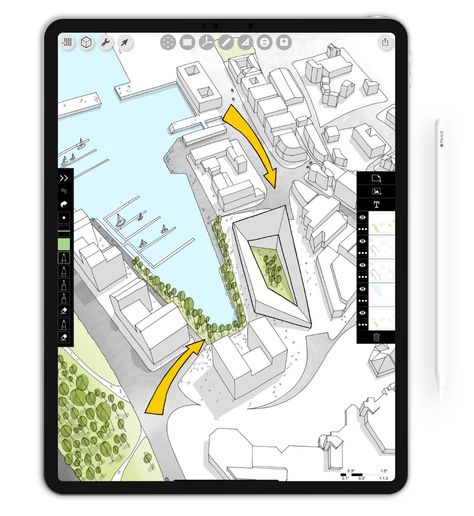 Apps For Ipad Pro, Trace Drawing, Morpholio Trace, Dream Architecture, Ipad Sketch, Ipad And Apple Pencil, Drawing Apps, Dream Collage, Drawing Software