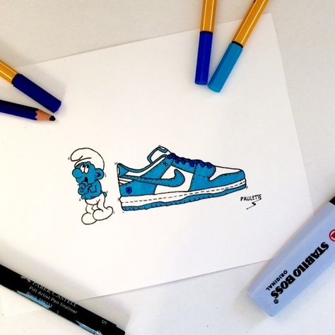 Nike Dunk Drawing, Dunks Collection, Sneaker Drawings, Sneakers Drawing, Sneaker Art, Charlotte Hornets, Nike Dunk Low, Dunk Low, Nike Dunk