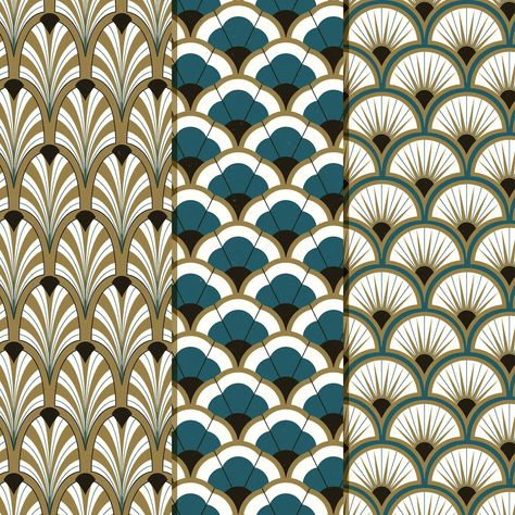 Art Deco Patterns Artwork, Art Deco Fan Pattern, Motif Art Deco 1920s, Art Deco Pattern Geometric Design, 1920s Art Deco Pattern, Art Deco Pattern Geometric, Fiori Art Deco, Art Deco Pattern Design, Art Deco Cottage