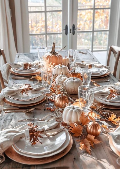 Luxury Thanksgiving, Thanksgiving Dinner Party Decor, Blue Thanksgiving Table, Thanksgiving Table Settings Elegant, Elegant Thanksgiving Table, Elegant Thanksgiving, Thanksgiving Dinner Party, Autumn Dining, How To Make Decorations