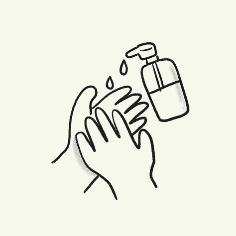 Hand washing, hygiene doodle new normal vector, hand drawn design | free image by rawpixel.com / audi Wash Hands Illustration, Wash Hands Drawing, Hygiene Drawing, Washing Hands Drawing, Soap Drawing, Science Lab Safety Rules, Safety Drawing, Soap Illustration, Lab Safety